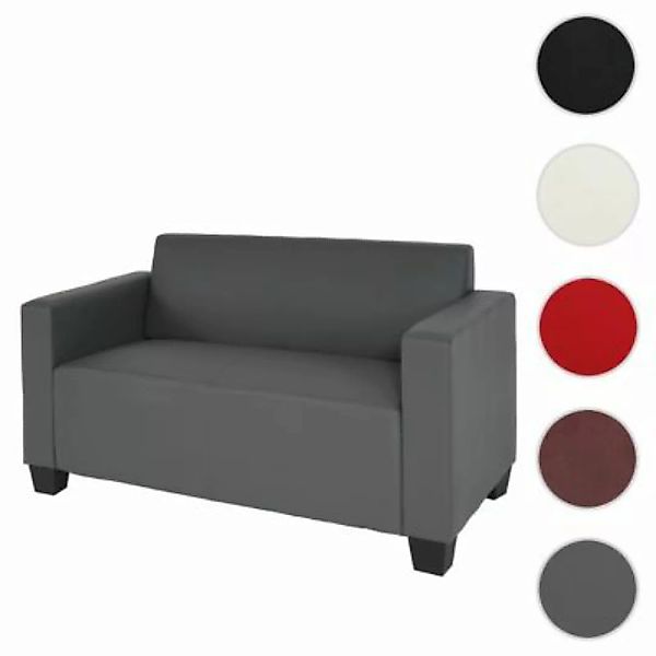 HWC Mendler 2er Sofa rot/braun günstig online kaufen