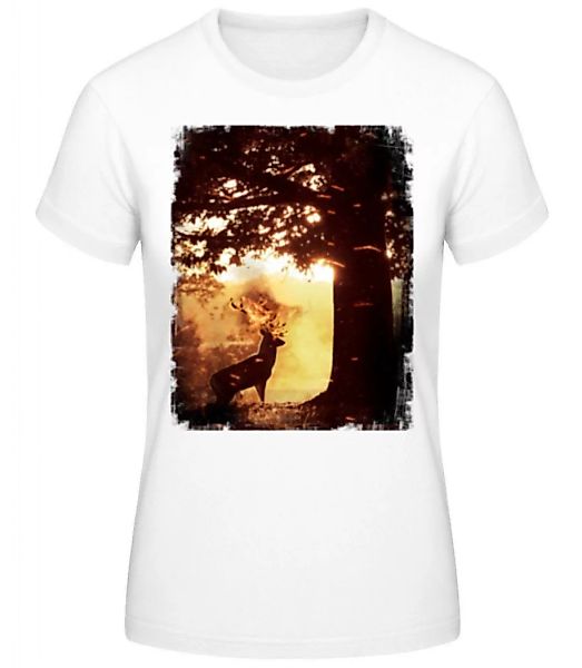 Sonnen Hirsch · Frauen Basic T-Shirt günstig online kaufen