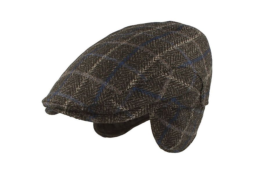 Breiter Schiebermütze Flache Schiebermütze aus Wolle mit Ohrenschutz günstig online kaufen