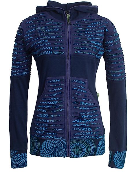 Vishes Kapuzensweatjacke Hoodie Kapuzenjacke mit Cutwork günstig online kaufen