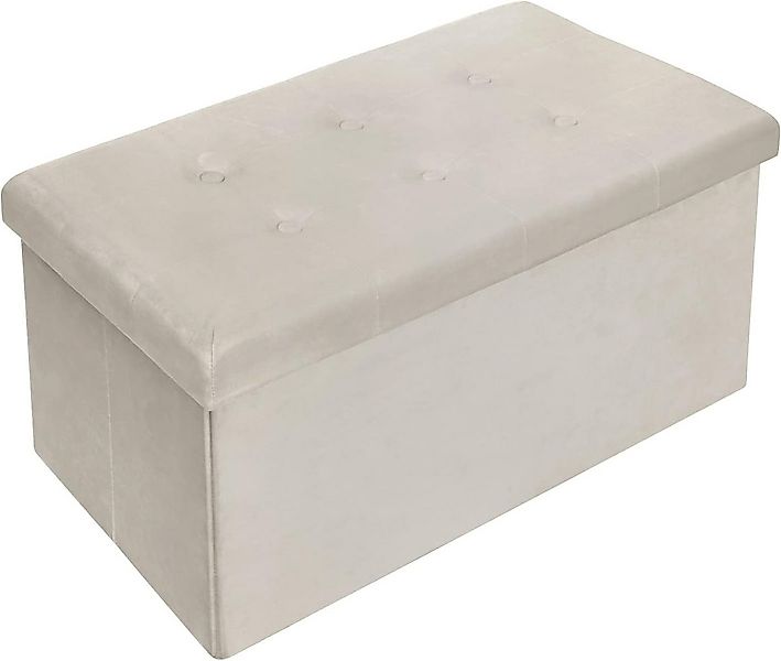 Woltu Sitzhocker (1 St), mit Stauraum, Sitzbank faltbar, aus Samt, 76x37,5x günstig online kaufen