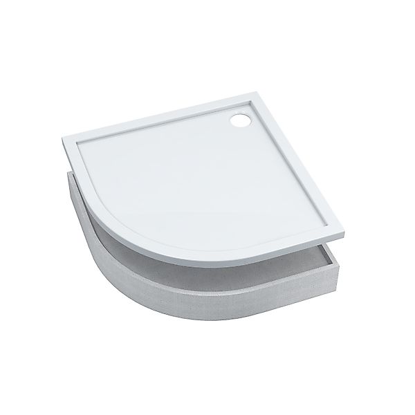 Aquabad® Duschwanne BASIC Smooth White, Viertelkreis, günstig online kaufen