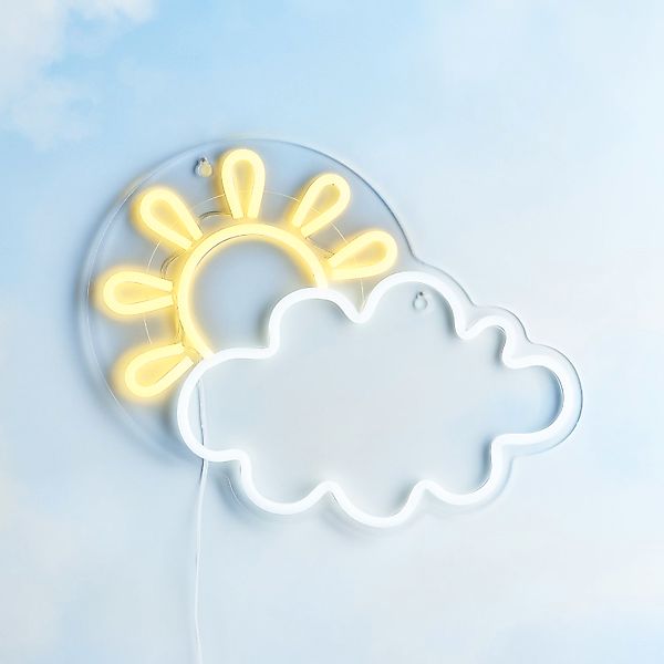 Neon Wandleuchte Sonne und Wolke günstig online kaufen