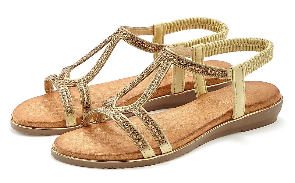 Vivance Sandalette, Sommerschuh, Sandale mit Glitzer günstig online kaufen