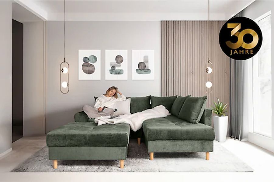 COLLECTION AB Ecksofa »Reims L-Form« Ottomane beidseitig montierbar, inkl. günstig online kaufen
