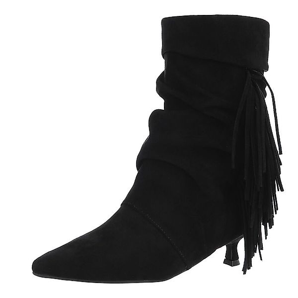 Ital-Design Eleganter Stiefel mit Fransendetails für günstig online kaufen