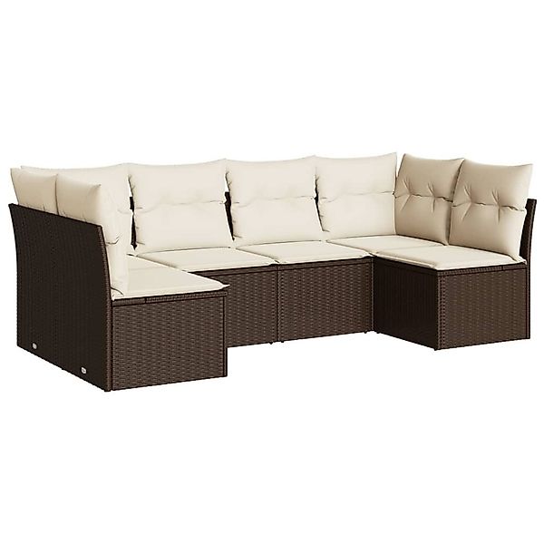 vidaXL Gartenlounge-Set 6-tlg. Garten-Sofagarnitur mit Kissen günstig online kaufen