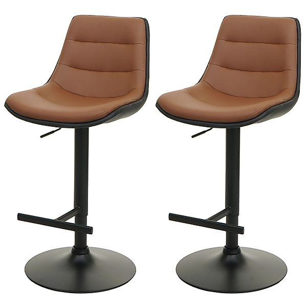 PROREGAL 2er-Set Barhocker Sitzhöhe 65-86cm Höhenverstellbar Mit Lehne Kuns günstig online kaufen