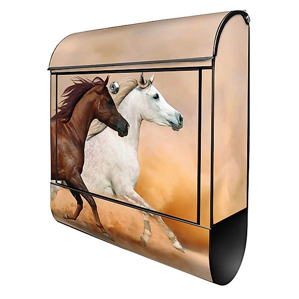 Banjado Design Briefkasten Schwarz Pulverbeschichtet 39x47x14cm 2 Schlüssel günstig online kaufen