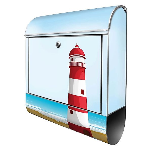 Banjado Design Briefkasten Silber Pulverbeschichtet 39x47x14cm 2 Schlüssel günstig online kaufen