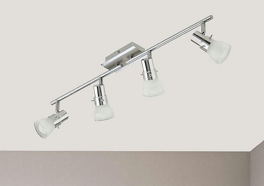 TRANGO LED Deckenleuchte, 4-flammig Deckenleuchte 1007-48 in Chrom-Optik & günstig online kaufen