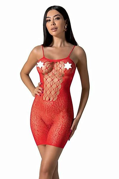 Passion Netzkleid Minikleid in rot Netzkleid transparent elastisch (1-tlg) günstig online kaufen