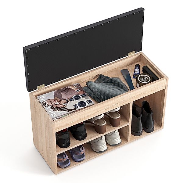 KOMTO Schuhbank Schuhregal Bank mit Stauraum günstig online kaufen