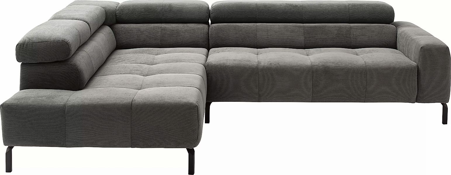 Places of Style Ecksofa »Cleveland, L-Form, incl. Kopfteilverstellung, Brei günstig online kaufen