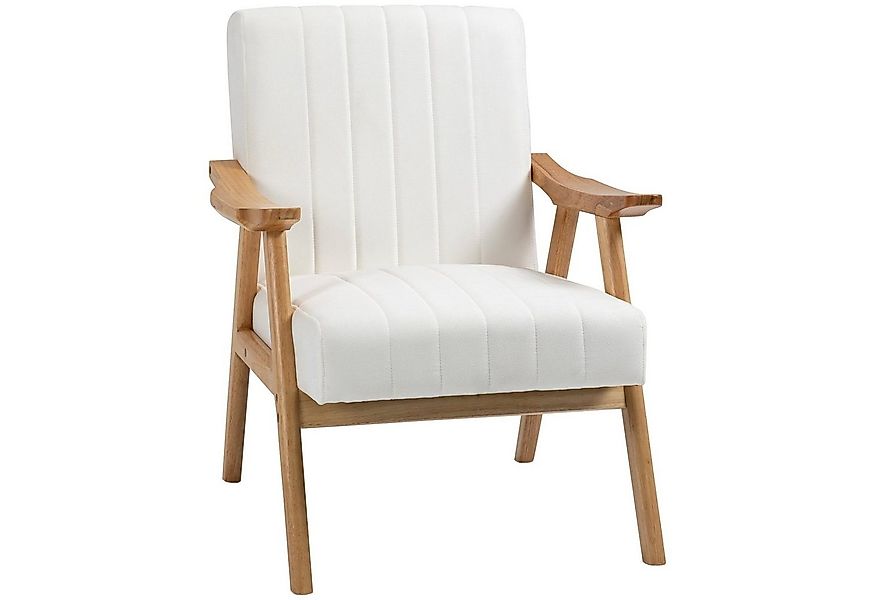 HOMCOM Relaxsessel Polsterstuhl mit Armlehnen in Samtoptik (Loungesessel, 1 günstig online kaufen