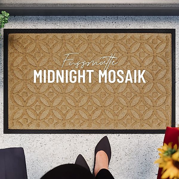 Wecon home Fußmatte »Midnight Mosaic«, rechteckig, 4 mm Höhe, pflegeleicht, günstig online kaufen