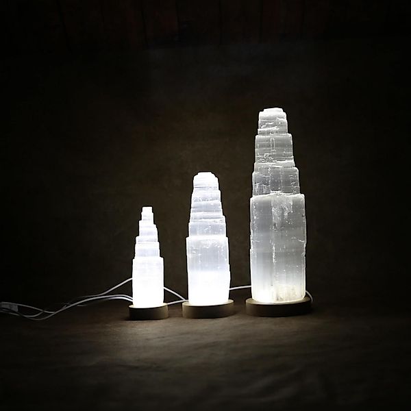 Heimtex LED Schreibtischlampe Selenit-Kristalllampe – Weiße günstig online kaufen