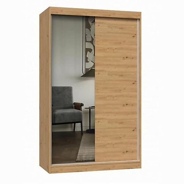 Beautysofa Schiebetürenschrank Verso (Anthrazit + Artisan / Artisan / Weiß günstig online kaufen