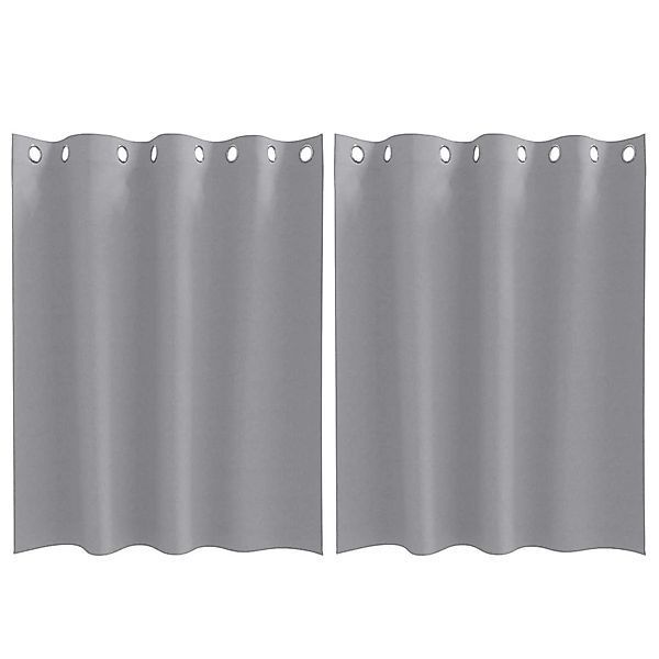 vidaXL Verdunkelungs-Vorhänge mit Ringen Hellgrau Polyester 4107343 günstig online kaufen