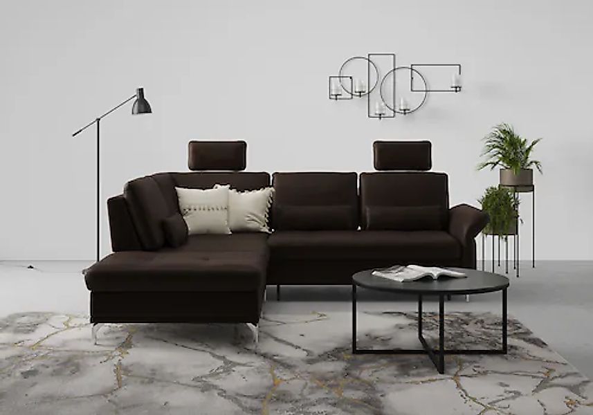 Home affaire Ecksofa »Palm Beach L-Form« Federkern, mit Sitztiefenverstellu günstig online kaufen