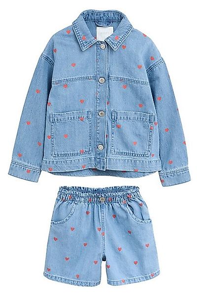 Next Jeansjacke Denim-Hemdjacke und Shorts aus 100 % Baumwolle (2-St) günstig online kaufen