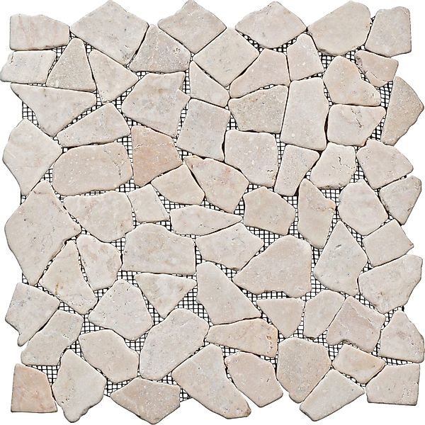 Bruchmosaikmatte Cream 30,5 cm x 30,5 cm günstig online kaufen