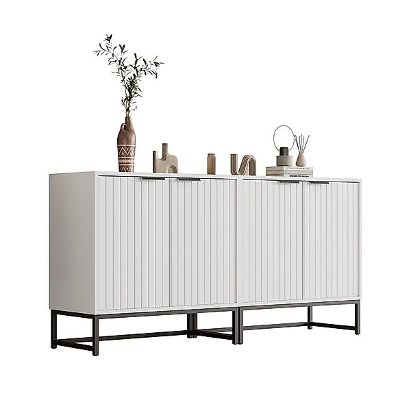 Merax Sideboard mit Metallsockel (2 St), günstig online kaufen