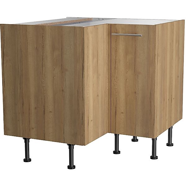 Optifit Küchen-Eck-Unterschrank Erik290 90/90 cm x 87 cm x 58,4 cm Wildeich günstig online kaufen