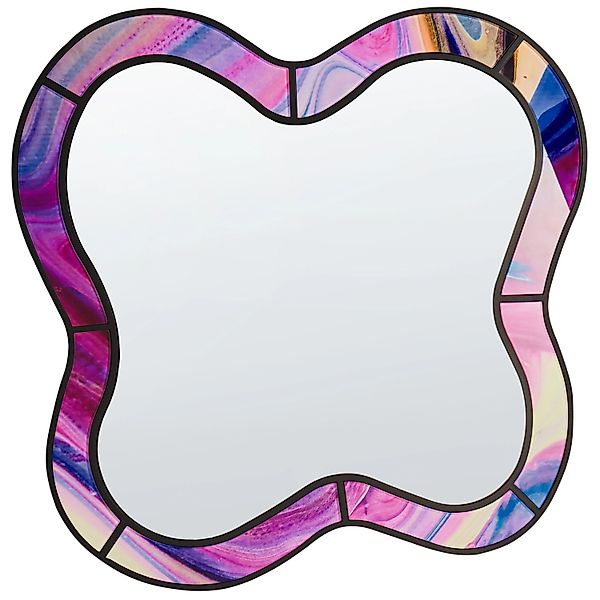 Beliani Wandspiegel PULNOY Rosa Schwarz 2x72x80 günstig online kaufen