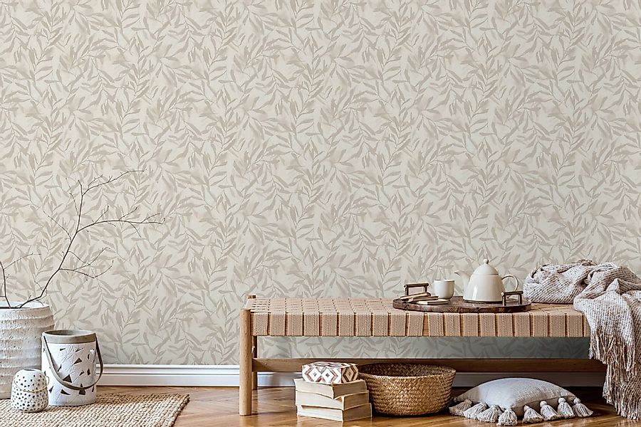 Marburg Vliestapete »Tapete Leaf Luxe« floral geprägt moderne Vliestapete f günstig online kaufen