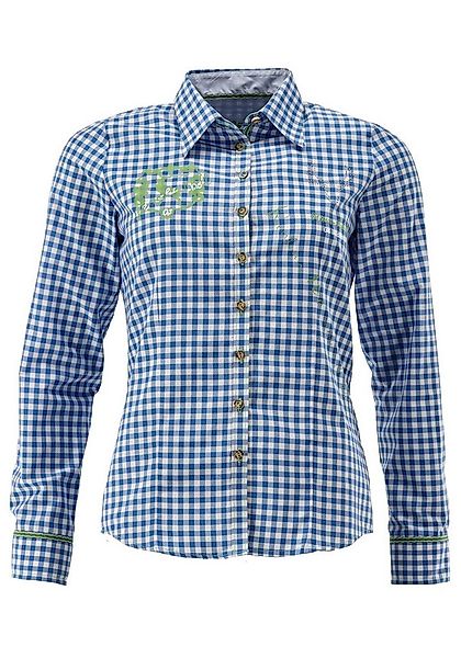 OS Trachten Trachtenbluse Sonitu Langarmbluse mit Motivdruck auf Vorder- un günstig online kaufen