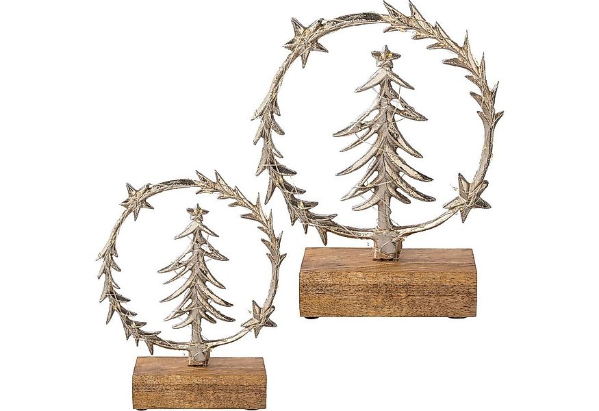 Creativ deco Dekoobjekt LUMEN, Deko mit Beleuchtung, Kranz mit Tannenbaum ( günstig online kaufen