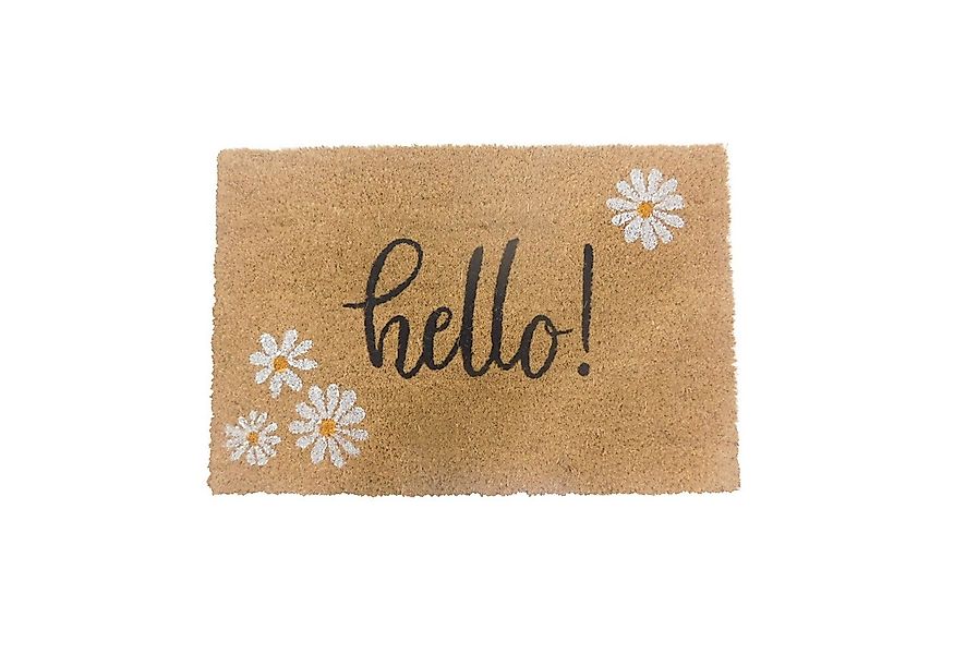 relaxdays Fußmatte Kokos Fußmatte Begrüßung, rechteckig, Höhe: 15 mm, J günstig online kaufen