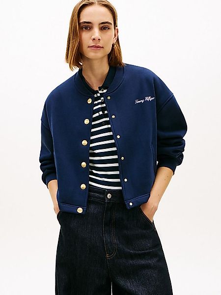 Tommy Hilfiger Strickjacke GOLD BTN HWK BOMBER mit goldfarbenen Knöpfen günstig online kaufen