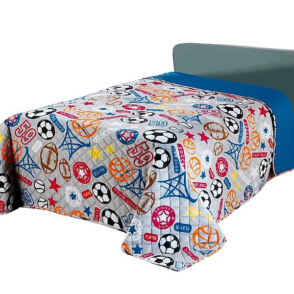 Delindo Lifestyle Bettüberwurf Tagesdecke Sports, 170x210 günstig online kaufen