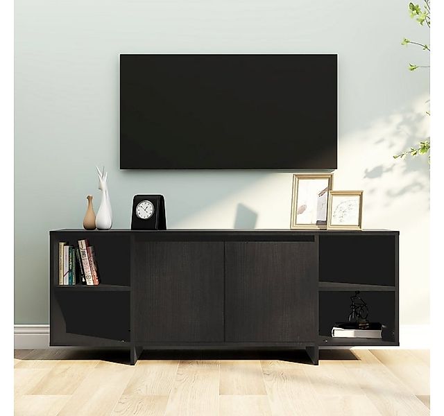 vidaXL Schrankmodule TV-Schrank Schwarz 130x35x50 cm Holzwerkstoff günstig online kaufen