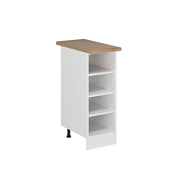 Vicco Küchenregal R-Line Offener Küchenschrank Weiß 30 cm AP Eiche günstig online kaufen