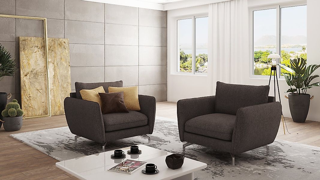S-Style Möbel Sessel Benita mit Silber günstig online kaufen