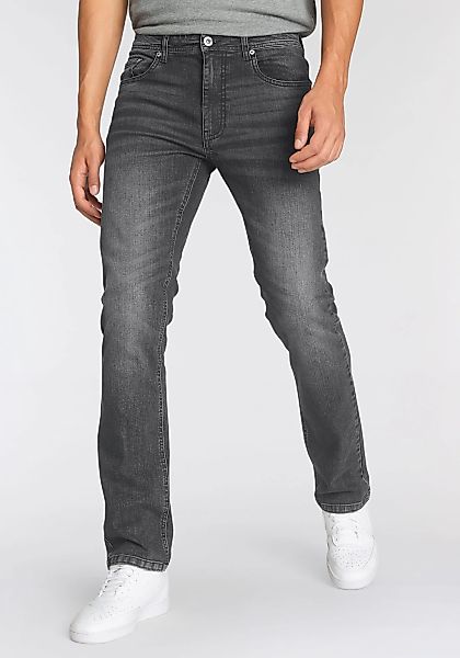 John Devin Straight-Jeans, mit geradem Bein, Used-Waschung und Crinkle-Opti günstig online kaufen