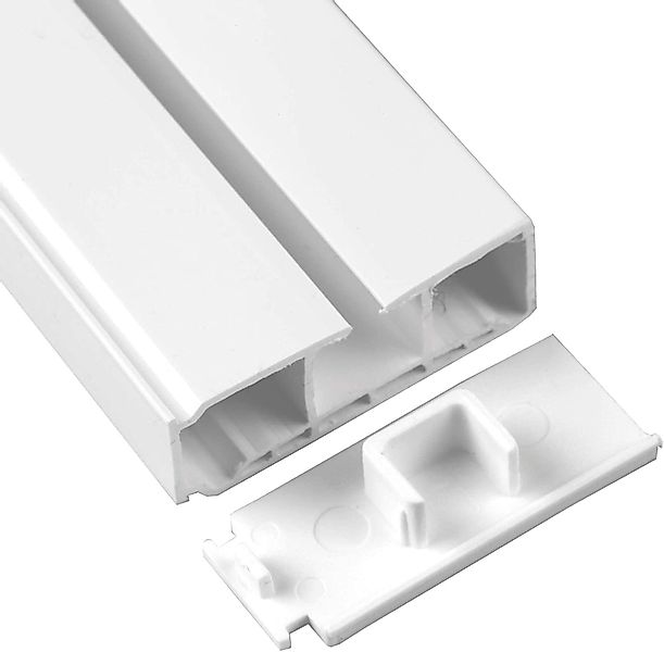 Bestlivings Gardinenstange, 1-läufig, geklemmt, Kunststoff, Seitendeckel (2 günstig online kaufen