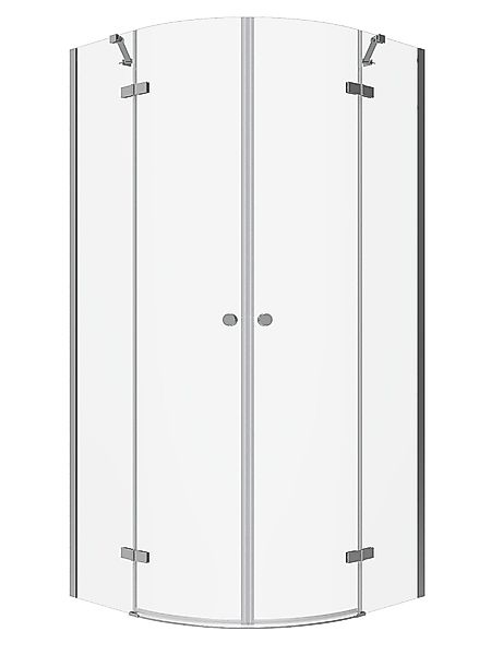 AQUABATOS Runddusche Duschkabine 80x80 90x90 Viertelkreis günstig online kaufen