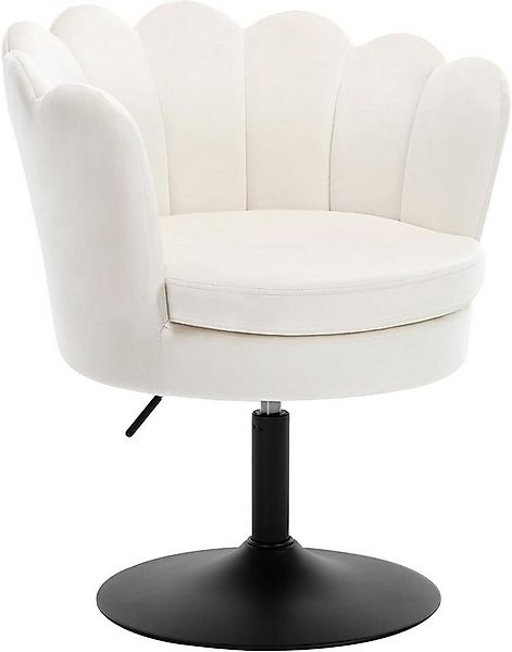 Woltu Polsterstuhl (1 St), Schminktisch Stuhl mit Lehne, Blumenform, 360° d günstig online kaufen