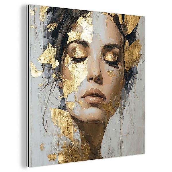 MuchoWow Metallbild Geschmückt - Frau - günstig online kaufen