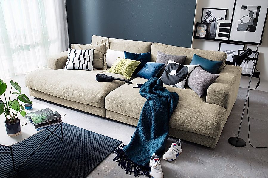 KAWOLA Big-Sofa MADELINE, Couch Stoff oder Cord verschiedene Ausführungen günstig online kaufen