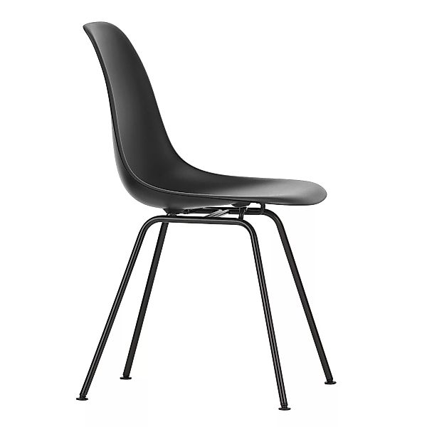 Vitra - Eames Plastic Side Chair DSX Gestell schwarz - tiefschwarz/Sitzscha günstig online kaufen