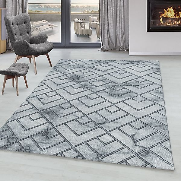 SIMPEX24 Designteppich Marmor Design, Rechteckig, Höhe: günstig online kaufen