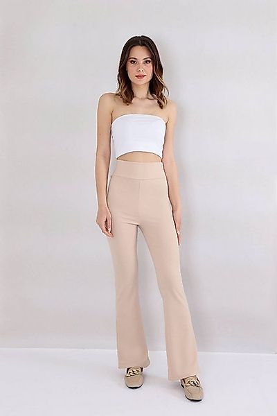 fashionshowcase Schlaghose Damen Scuba Hose High Waist - elastisch für Yoga günstig online kaufen