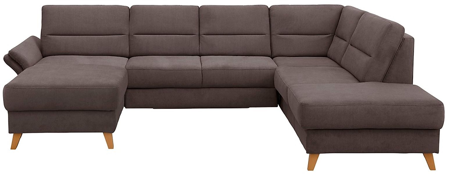 Home affaire Wohnlandschaft "Westerland U-Form" Federkern, wahlweise Bettfu günstig online kaufen