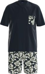 Ammann Pyjama Bio Herren-Shorty Single-Jersey gemustert günstig online kaufen