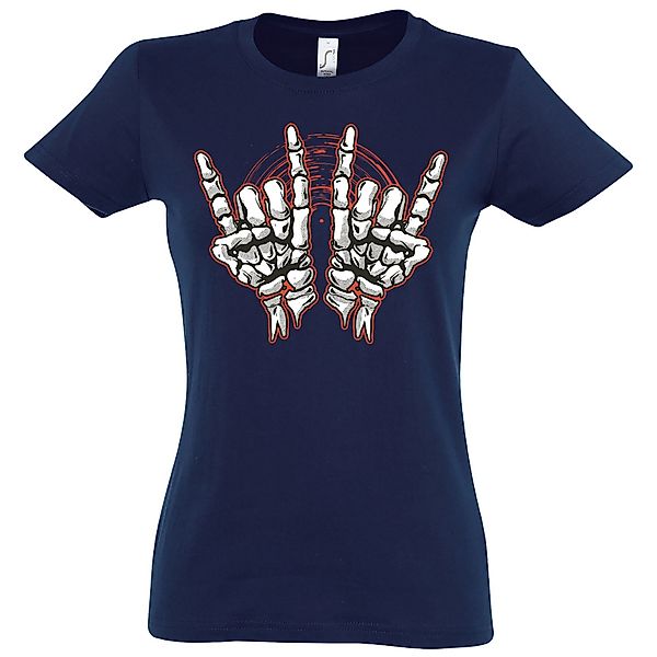 Youth Designz T-Shirt Skelett Hand Rock'n'Roll günstig online kaufen